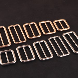 20-40mm High Quality alloy Slide Buckle Adjustable Slider Buckle Flat Metal Slide Buckle Strap Keeper Leather craft Bag Belt Adjuster buckle