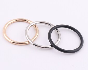 30mm black/gold Metal O Rings Welded Metal Loop silver Round alloy strap Ring,O ring Belt Strap Buckle Webbing O Ring Leather Craft Hardware