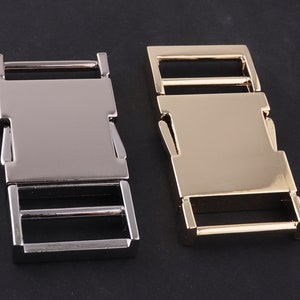 1&quot; silver/gold Metal Quick Release Side Buckle,Dog Cat Kitty Collar Belt Parachute Strap Paracord Black Snap Clips belt adjuster buckles