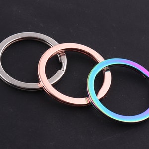 1 inch Wholesale Key Ring Keychain-Rainbow/rose gold/silver Split Key Ring-metal Split Ring 20 mm-Round Split Ring Flat Round link connects