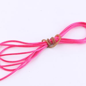 2MM Deep Pink Color Nylon Satin Chinese Knot Silky Macrame Beading Cord ...