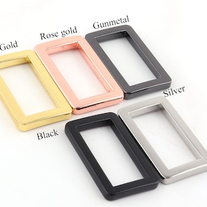 Multi color Rectangle Rings 1 ”(26mm) Square Ring Purse Notions Strap Rectangle Ring rectangle loop Metal Slide Buckle For Bag/purse buckles