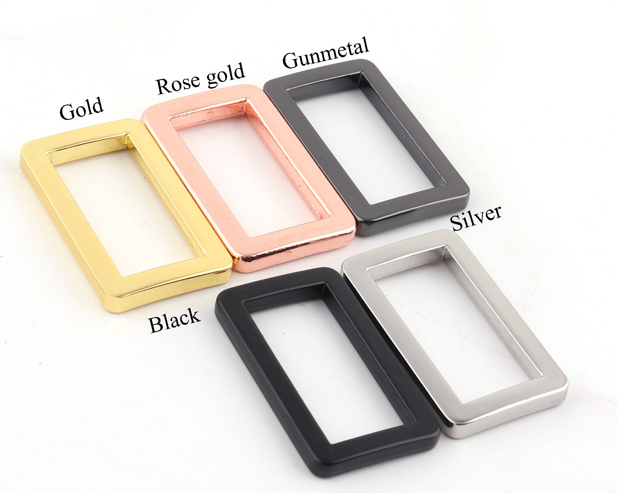 Multi Color Rectangle Rings 1 ”(26mm) Square Ring Purse Notions Strap ...