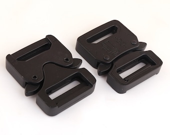 1 inch(27mm)black metal Release Buckle rectangle slider buckles adjustable buckle Strap d ring buckle Release Buckle Clip for Backpack Bag