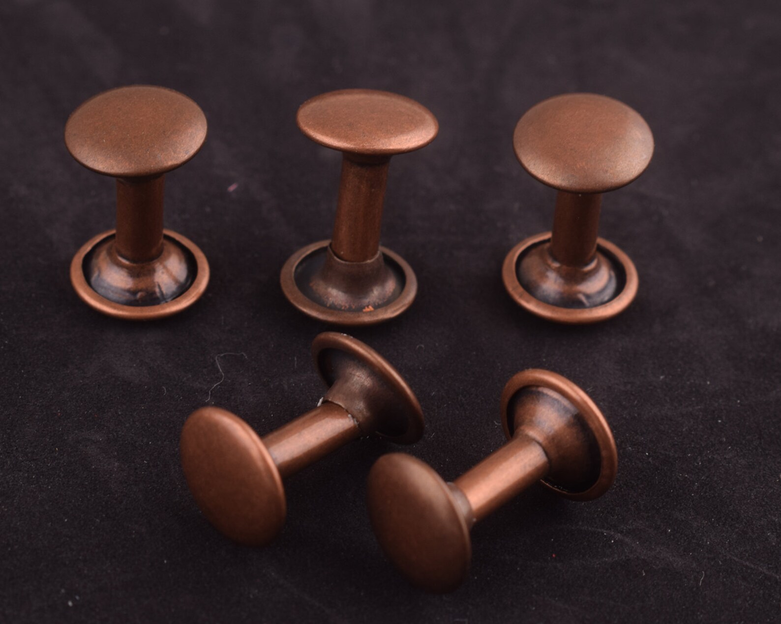 100 Sets 914 Mm Studs Rivets Antique Copper Rivets Metal Etsy