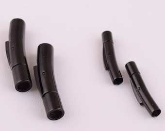 4 pcs 3 mm/5 mm/6mm round black Bracelet Clasp,Leather Bracelet Clasp-jewelry clasp,Necklace Clasp,magnetic clasp,Classic Closure
