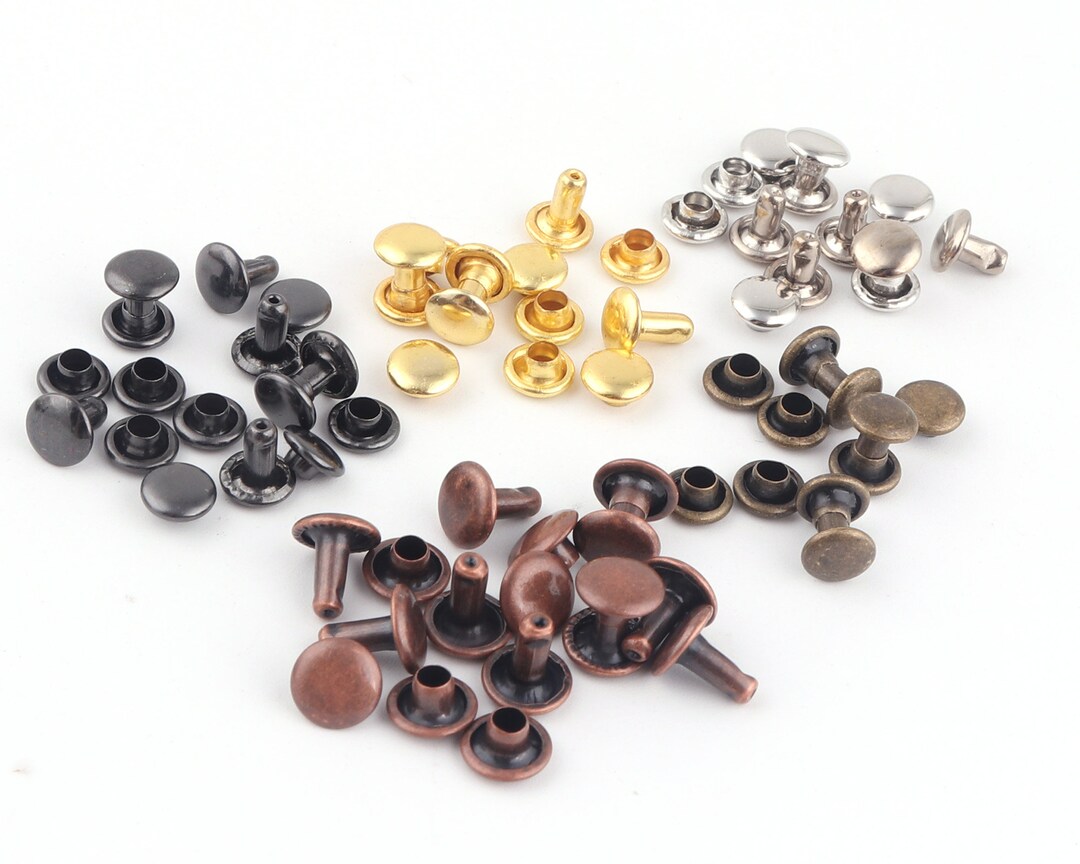 Medium Rivets Medium Double Cap Rivets,6 Mm Metal Button Round Rapid Rivet,rivet ...