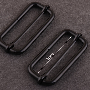2inch 51mm black metal slide buckle for Bag Belt Loop,Rectangle adjustable Strap Buckles Handbag Purse Making Hardware,purse buckle 4pcs