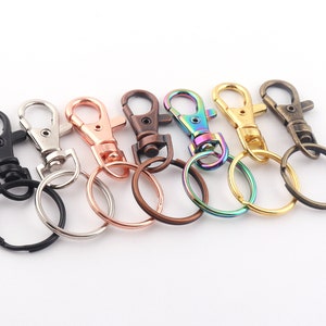 Swivel clasp clip,Keychain clasp,key clips,lobster clasp,Snap Clip Hook,Flat key ring split ring,swivel snap hook,Parrot Clasp,rainbow clasp
