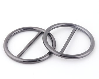 1 1/2 inch (39mm)Gunmetal Adjuster Buckle Metal Slide Belt Buckle Round Strap Buckle Adjuster Slider Buckle purse buckle Bag Hardware supply