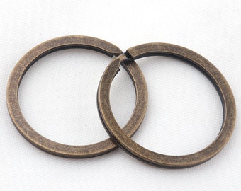 30pcs 35mm bronze Split Rings,Jump Rings Double Loops Bulk Jump Rings strong brass Split Ring Double Loop Ring Jewelry Findings for keychain
