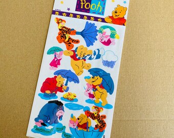 Sleepy-time Pooh Stickers Vintage Picnic-time Pooh Rainy Day Pooh YOUR CHIOCE Sandylion Winnie-the-Pooh Maxi Sticker Sheet