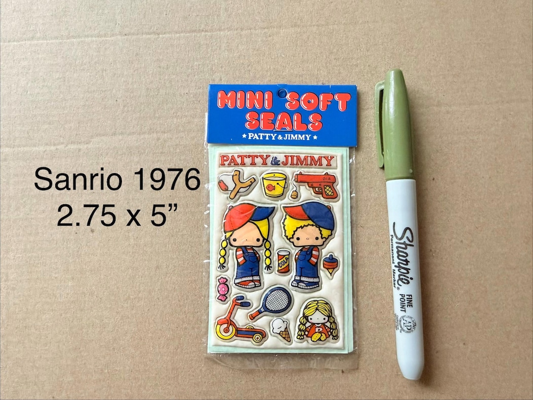 Patty Roma Sticker Vintage 1976 Sanrio Patty and Jimmy Soft Seal Sticker New in Pack - Etsy