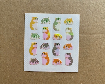 Pearly mini hamsters mirco stickers kawaii cute
