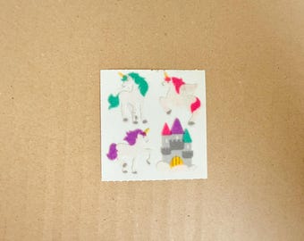 Vintage Sandylion fuzzy unicorn sticker mod cute collectible