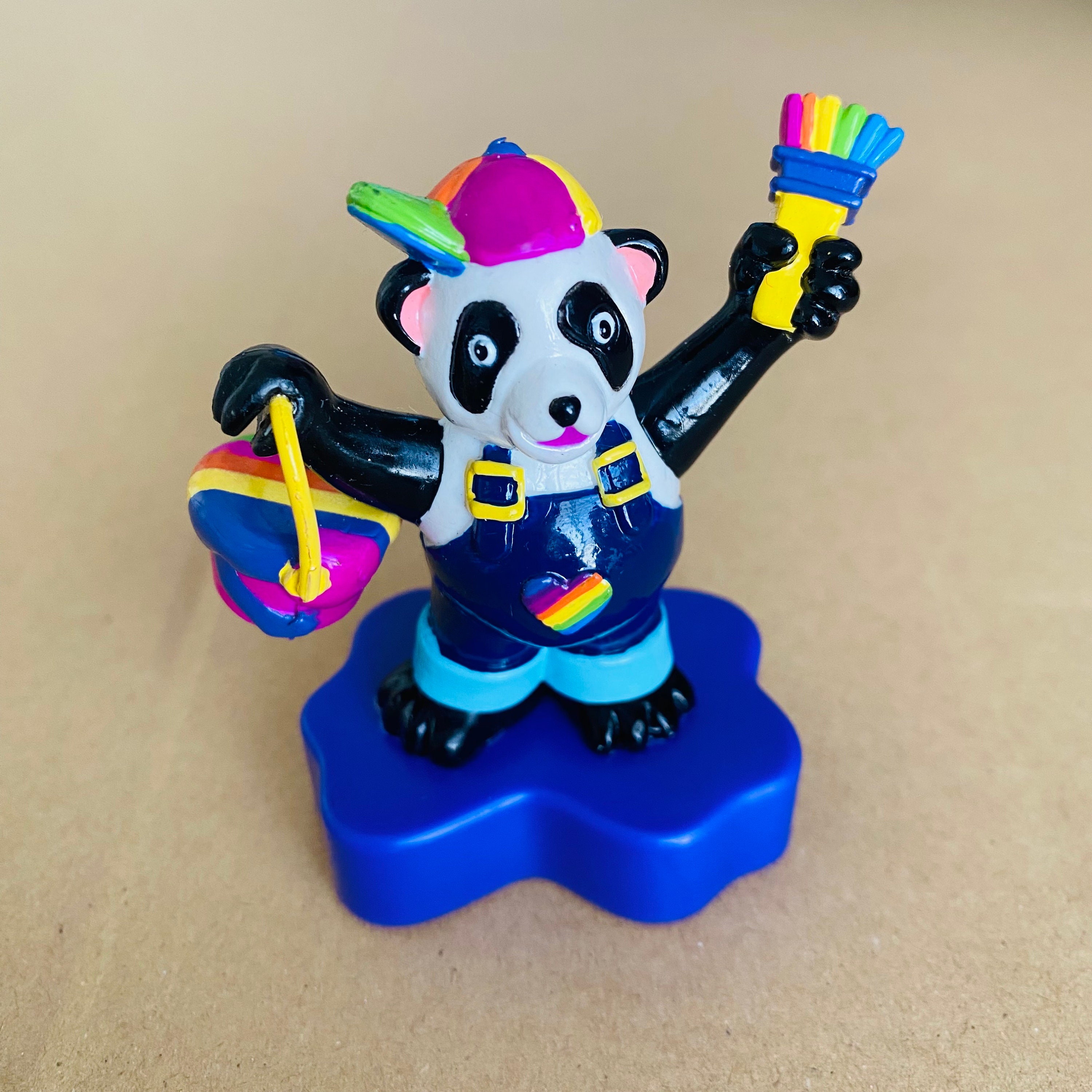 Vintage Lisa Frank Painter Panda Figure Rubber Stamp - Etsy