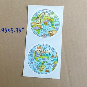 2mods* Vintage Current earth stickers cute collectible