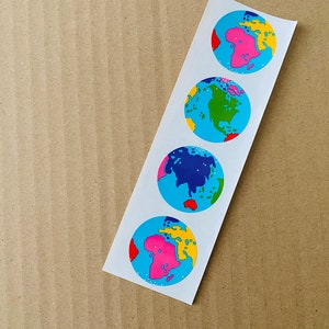 Mrs. grossmans neon earth sticker strip