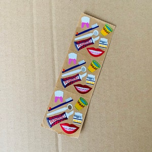 Redelijke staat* Vintage Sandylion mylar folie tandheelkundige stickers