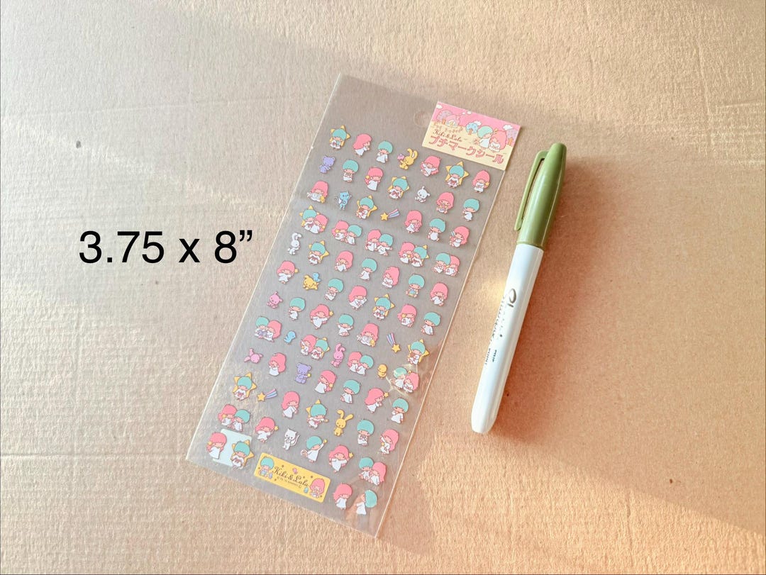 Lala Sticker Label Sanrio Little Twin Stars LTS Kiki Lala Mini Stickers Cute Kawaii ...