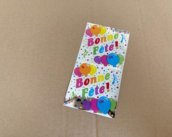 Vintage Sandylion Mylar Foil Stickers: Bonne Fete, 80s-90s Collectible