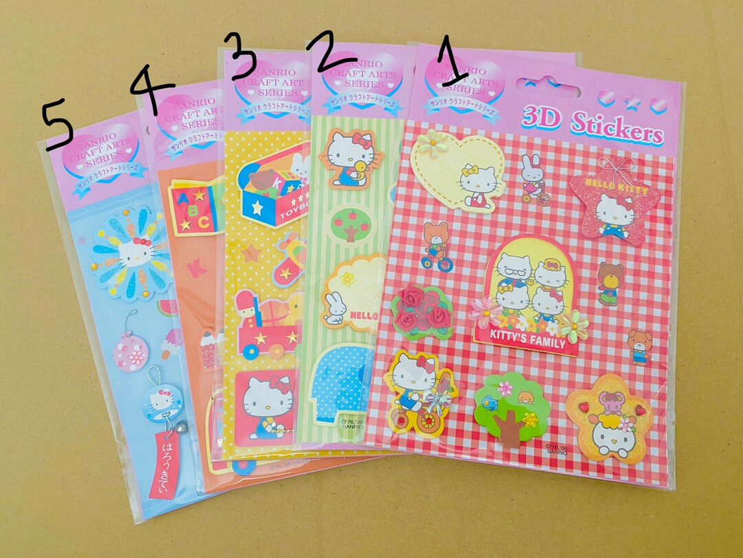 Sanrio Hello Kitty 3D Decoration Stickers School, Zoo, Summer, Family ...