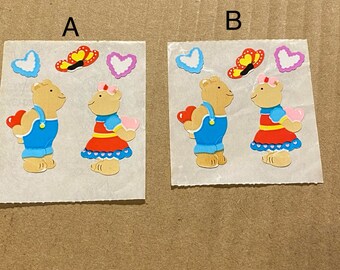 Nicht auf Original Rückseite* vintage Sandylion Kromekote Teddy verliebt mod