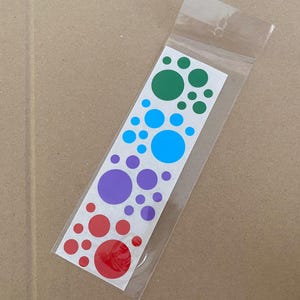 Vintage Mrs. Grossmans by the yard colorful circles bubbles sticket sheet cute collectible