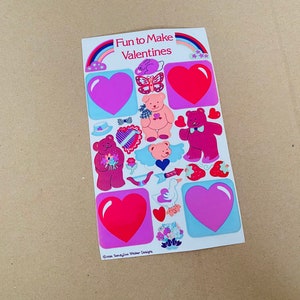 Vintage Sandylion kromekote valentine bear maxi stickers