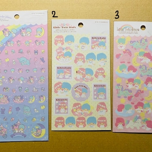 Sanrio Sternzeichen Zwillinge Sticker Blätter kiki lala süsses kawaii Sammlerstück