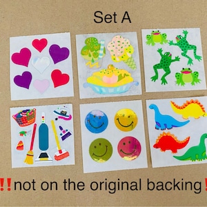Not on original back* vintage Sandylion sticker mod lot (Set A)