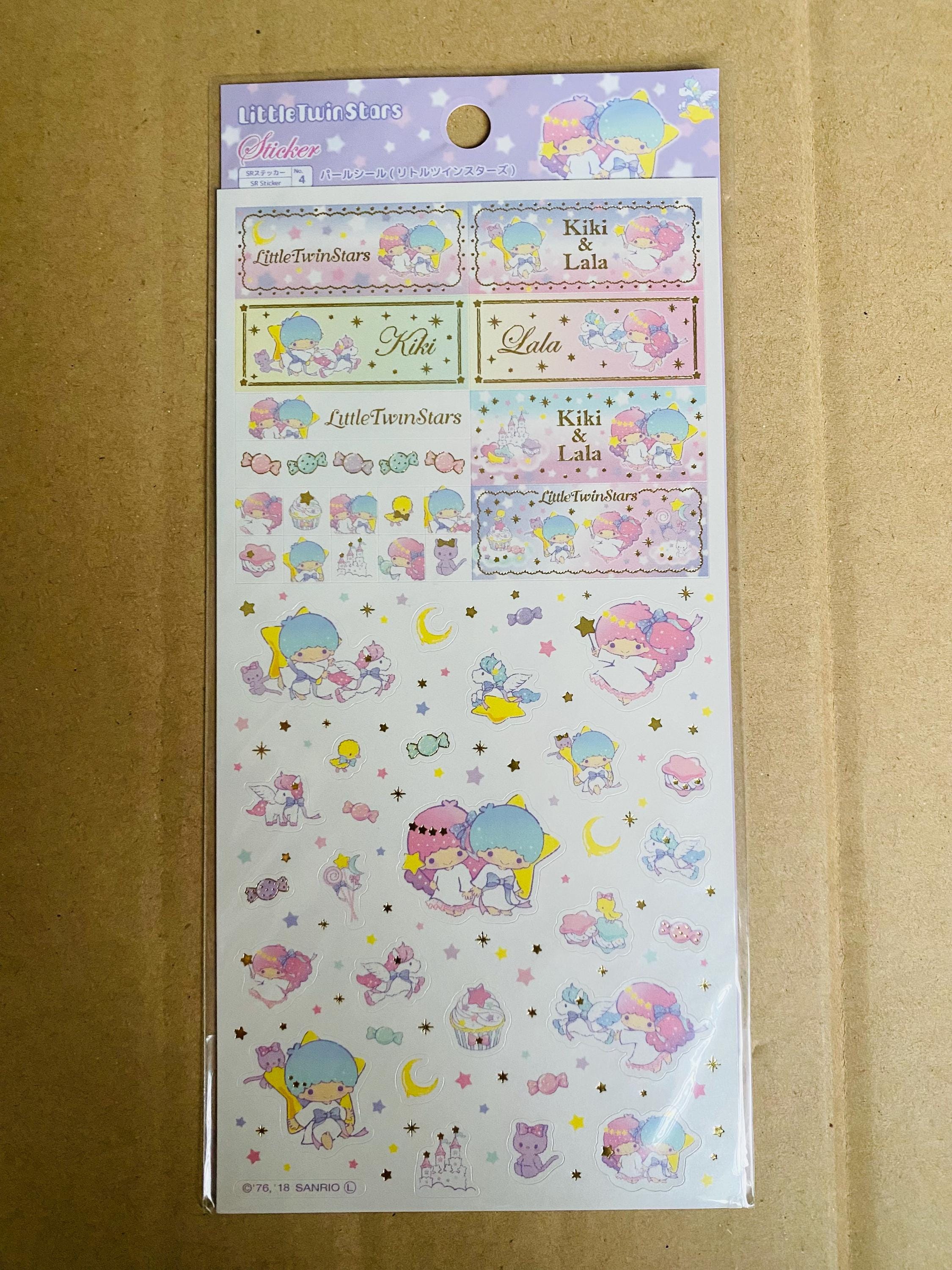 Lala Sticker Label Sanrio Little Twin Stars LTS Kiki Lala Pastel Stickers Cute Kawaii ...