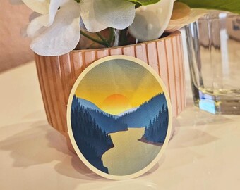 PNW Columbia River Gorge Sunrise Sticker