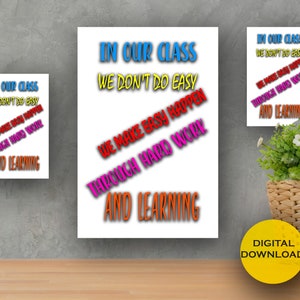 Citazioni per l&#39;aula, stampe poster digitali. -DOWNLOAD INSTANT- 8x10 e 24x36.