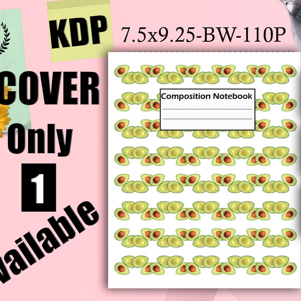 Exclusive KDP Book Cover Design. Only 1 available. Title: Composition Notebook. 7.5x9.25-(psd+pdf+jpg)