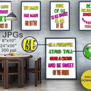 20 citazioni per l&#39;aula, stampe poster digitali. -DOWNLOAD INSTANT- 8x10 e 24x36.