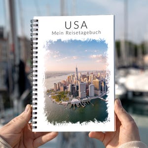 USA Reisetagebuch | inspirierendes Travel Journal Reisebuch für Amerika Achtsamkeitstagebuch Geschenk USA Tagebuch | DIN A5 | New York