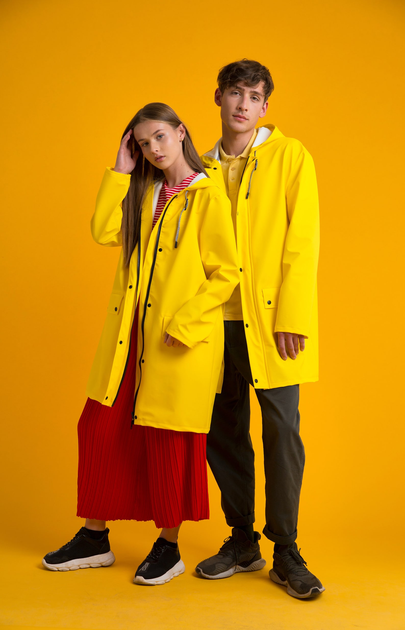 Women Classic Yellow Raincoat Etsy