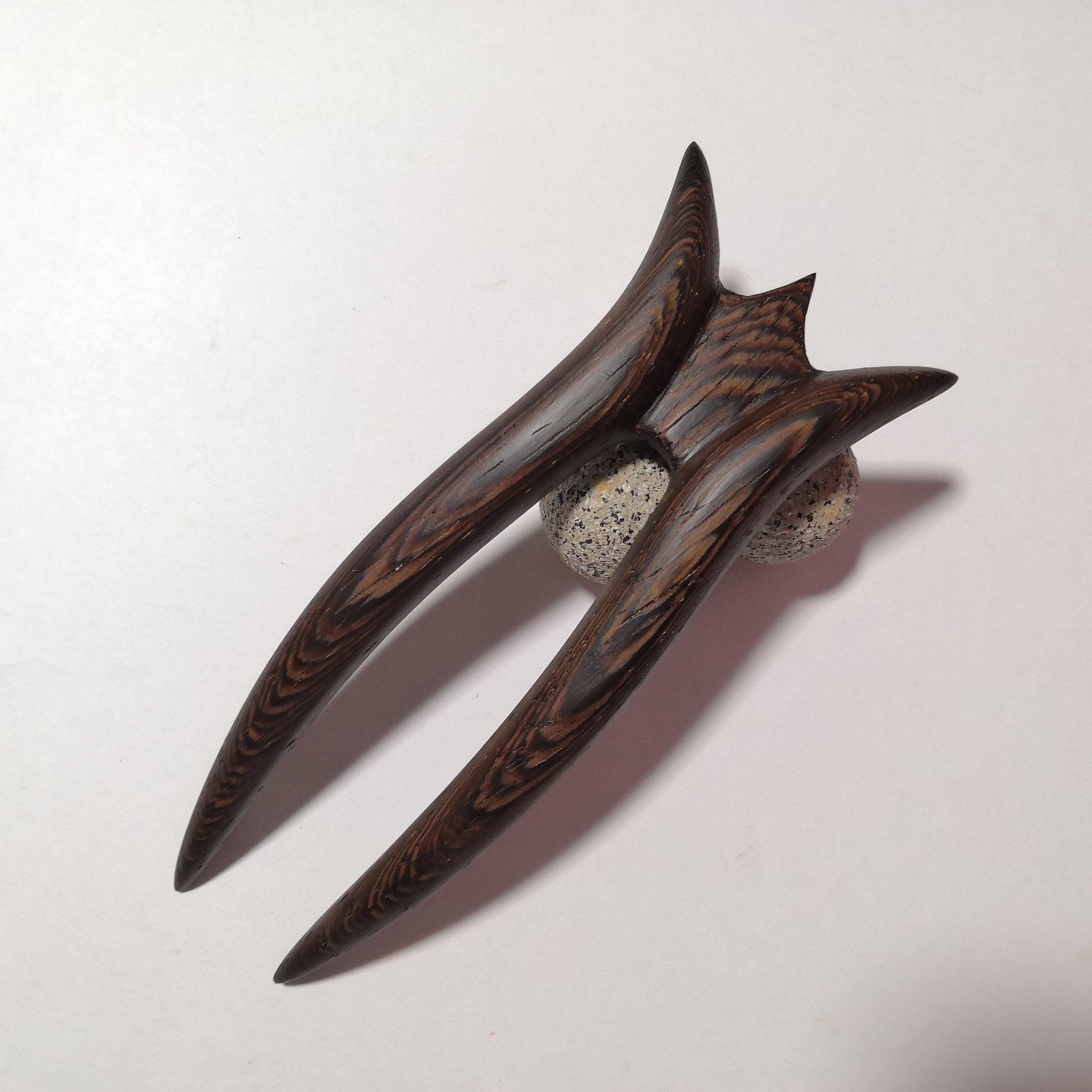 Island Piercings Haargabel HN216 - Handgefertigte Holz-Haarnadel