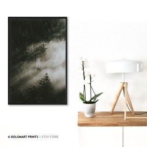 Misty Forest Print, Nordic Landscape Photography (Digital Download) image 8