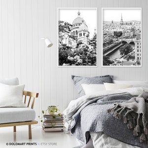 Paris Architecture Prints, Black and White Photography Set (Digital Download) image 3