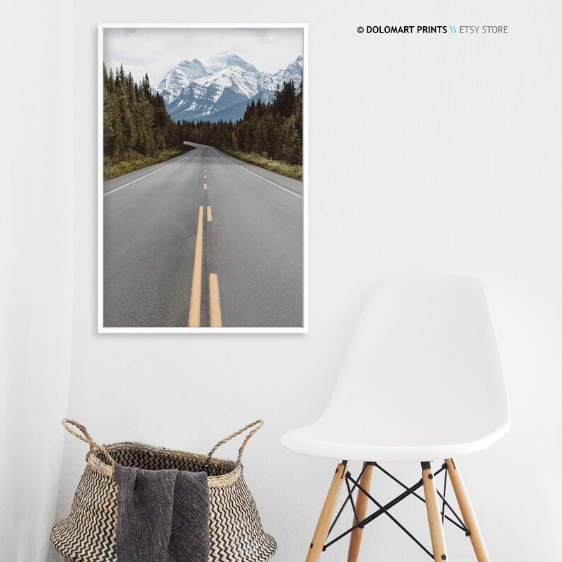 Mountain Road Photography Print, Nordic Landscape Poster (Digital Download) image 4