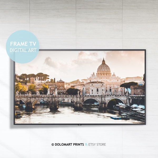 Rome Italy Samsung Frame TV Art, Vatican City Art for LG TV, The Frame Europe Travel Photography, Basillica Renaissance Art Digital Download