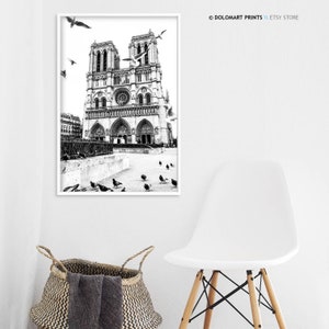Paris Architecture Prints, Black and White Photography Set (Digital Download) image 6