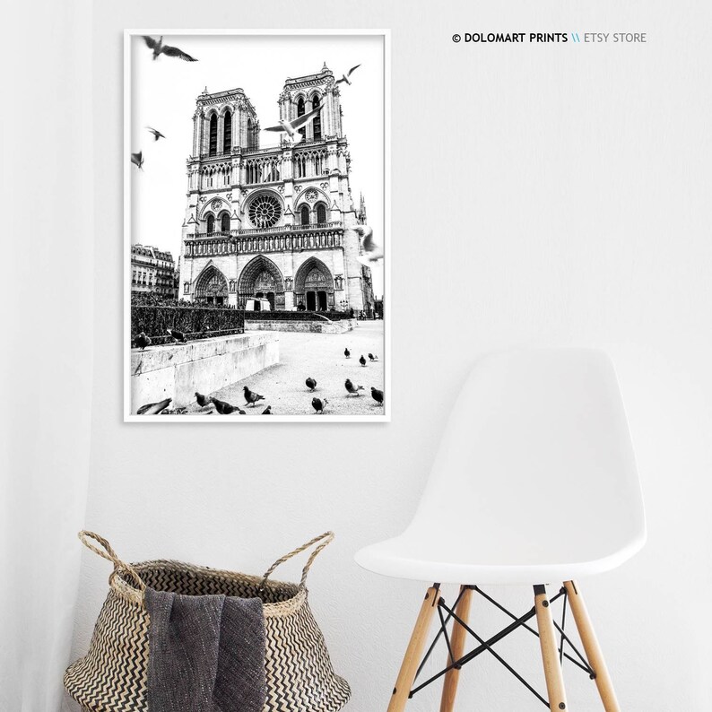Paris Architecture Prints, Black and White Photography Set (Digital Download) image 6