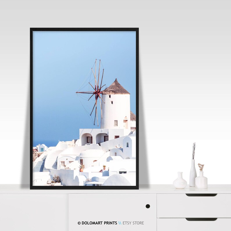 Santorini Greece Photography Print Set, Coastal Wall Art (Digital Download) image 7