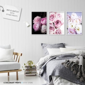 Pink Peonies Floral Photography Print, Minimalist Decor (Digital Download) image 7