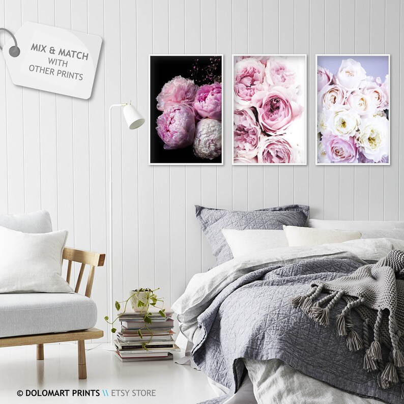 Pink Peonies Floral Photography Print, Minimalist Decor (Digital Download) image 7