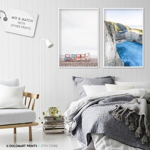 Retro Beach Chair Art Print, Coastal Living Room Decor (Digital Download) image 6