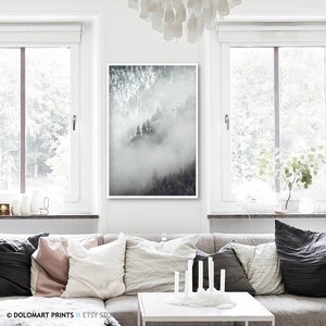 Neblige Wald Landschaft Print Set, Minimal Natur Fotografie (Digitaler Download) Bild 8